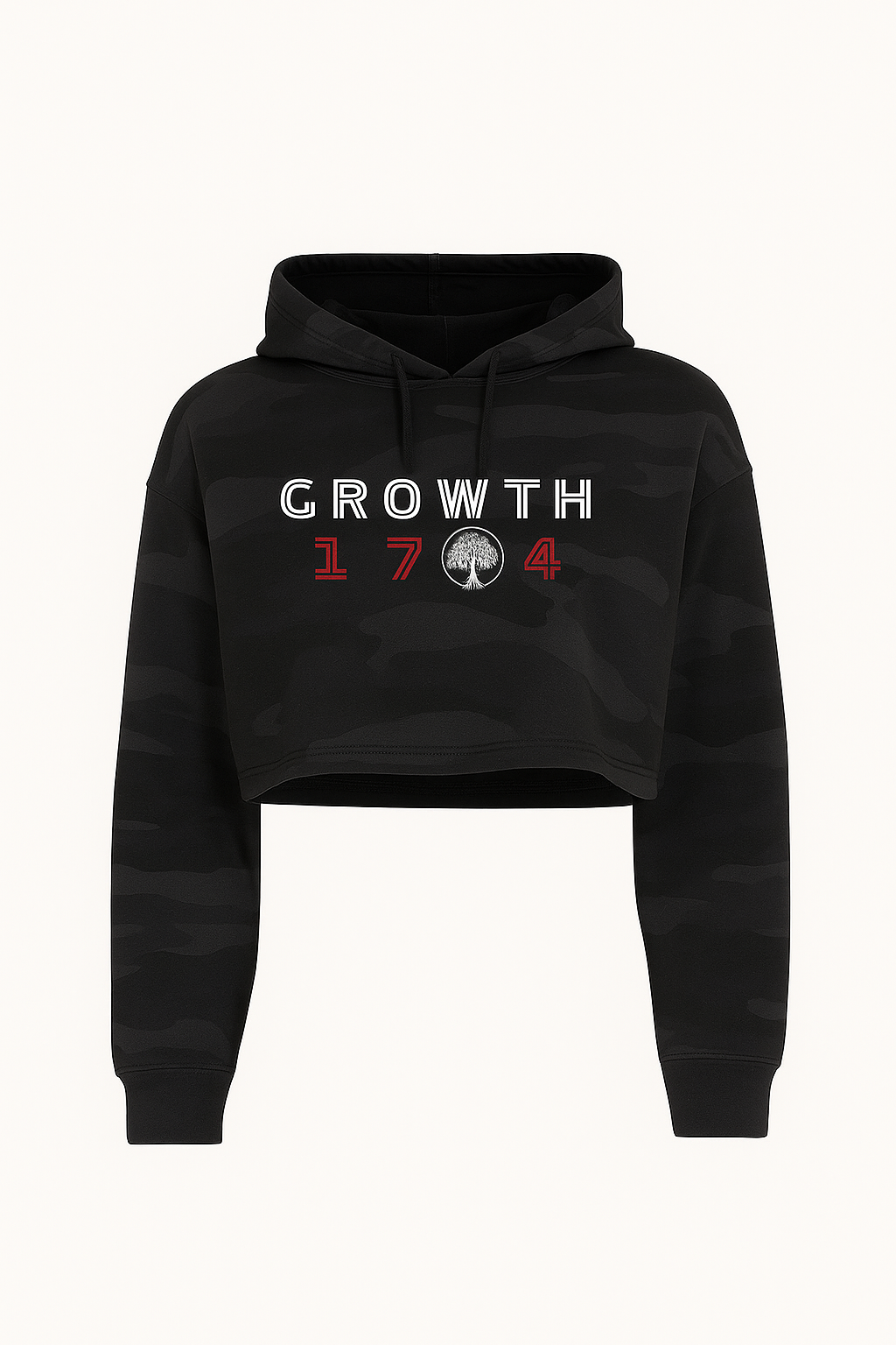 Cropped Camo Hoodie