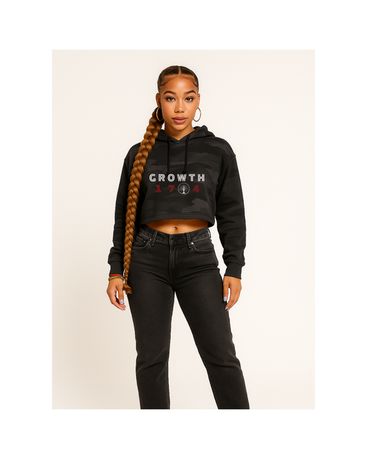 Cropped Camo Hoodie
